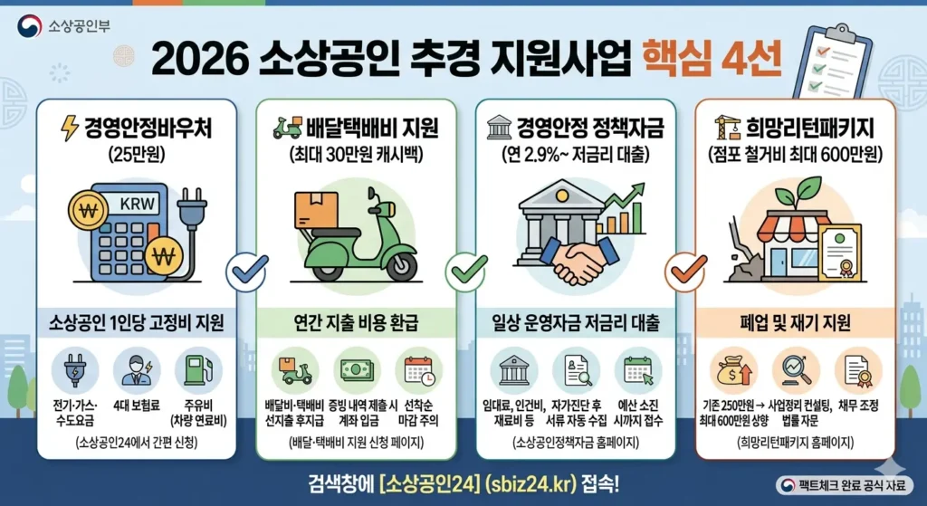 소상공인 추경지원급 사업 리스트