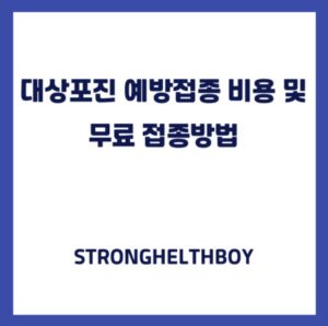 대상포진 예방접종 비용 및 무료접종 방법