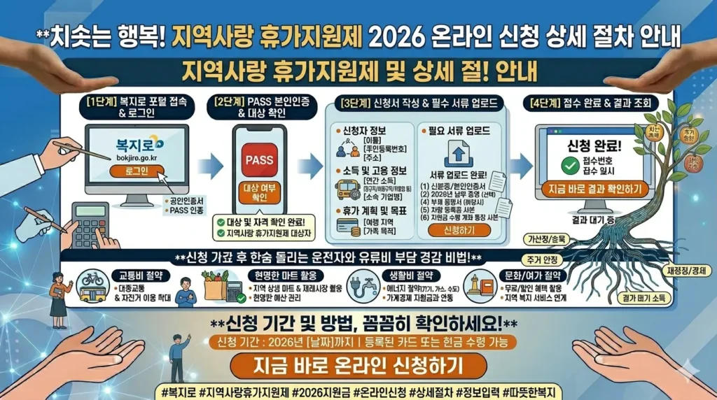 2026 지역사랑 휴가지원제 온라인 신청 절차 화면 예시