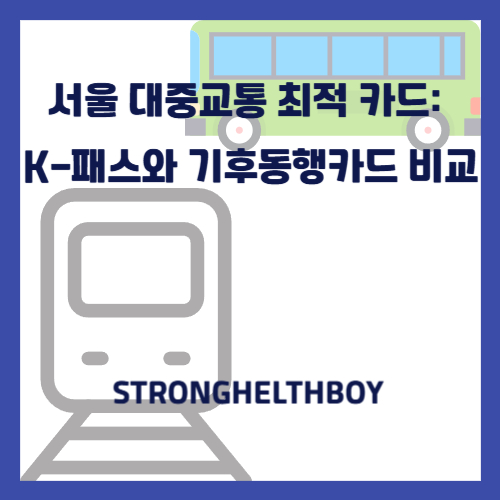 서울 대중교통 최적 카드 K-패스와 기후동행카드 비교