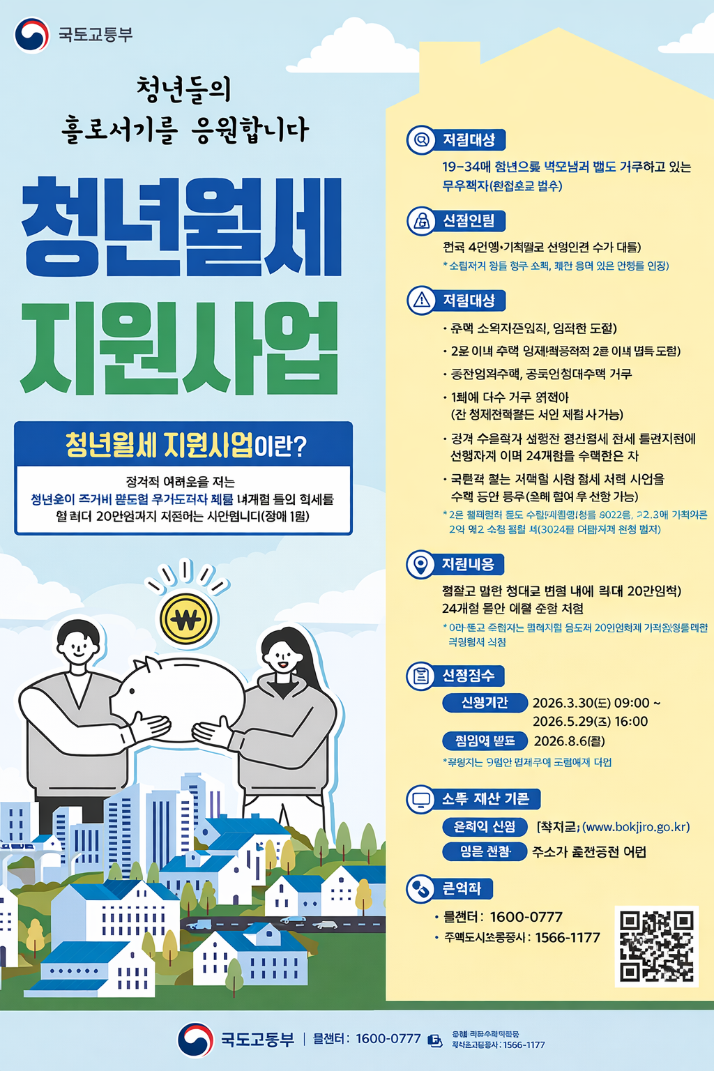 월 20만 원씩 2년 내내! 2026년 청년 월세 지원 신청 자격 및 확대 내용 총정리