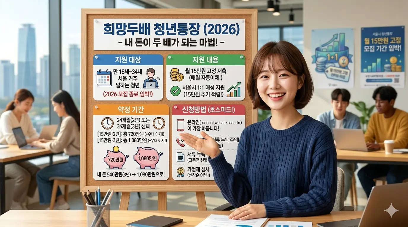 서울시 희망두배 청년통장이 무엇인지 설명하는 청년